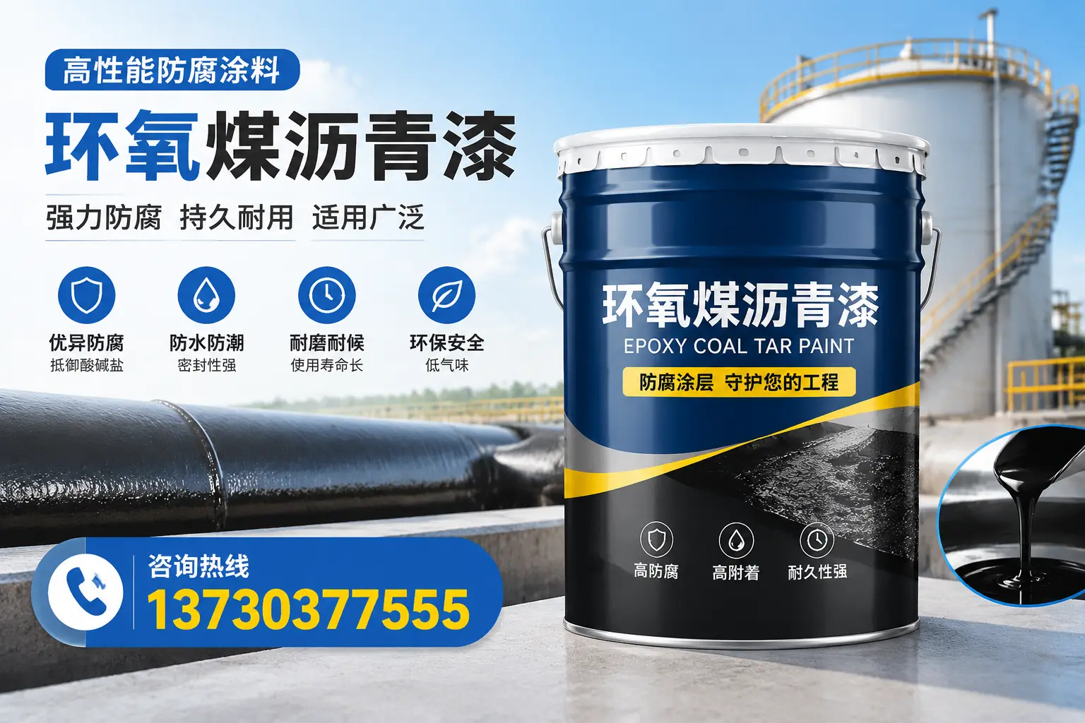 环氧煤沥青漆的耐久性分析，适合思明的使用场景